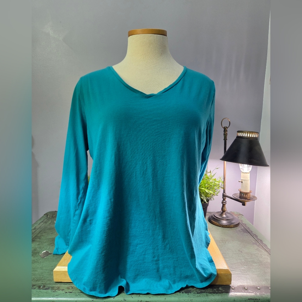 Old Navy Everywhere Teal Long Sleeve Shirt